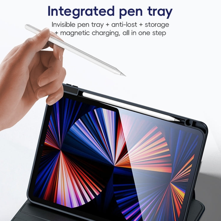 For iPad 10.2 2021/2020/2019 ZGA Tri-Fold 360 Rotation Smart Leather Tablet Case(Blue) - iPad 10.2 Cases by ZGA | Online Shopping UK | buy2fix