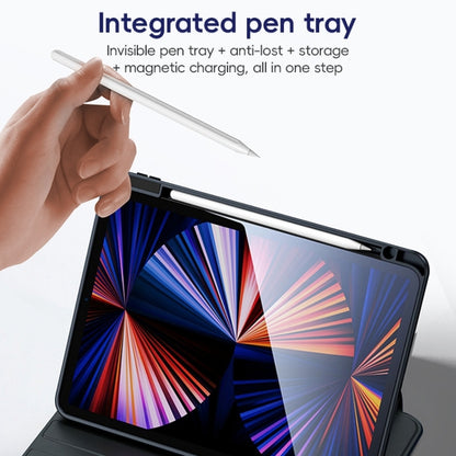 For iPad 10.2 2021/2020/2019 ZGA Tri-Fold 360 Rotation Smart Leather Tablet Case(Black) - iPad 10.2 Cases by ZGA | Online Shopping UK | buy2fix
