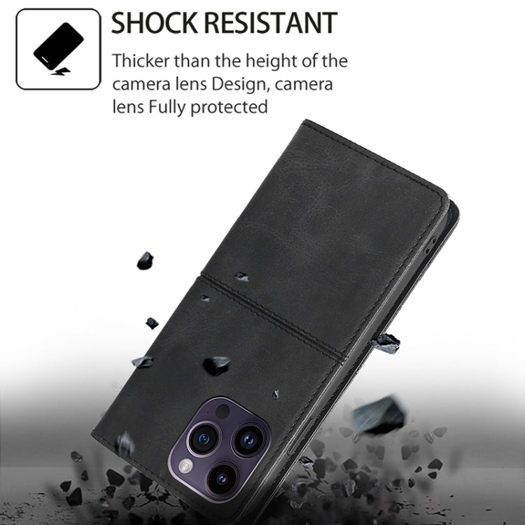 For Motorola Edge 5G 2024 Cow Texture Magnetic Leather Phone Case(Black) by buy2fix