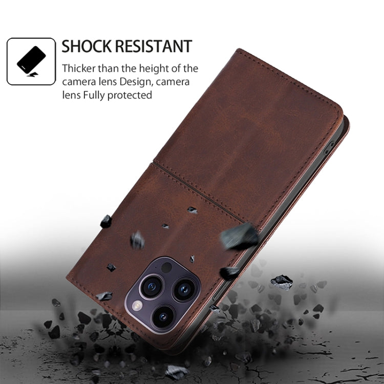 For Motorola Edge 5G 2024 Cow Texture Magnetic Leather Phone Case(Dark Brown) by buy2fix