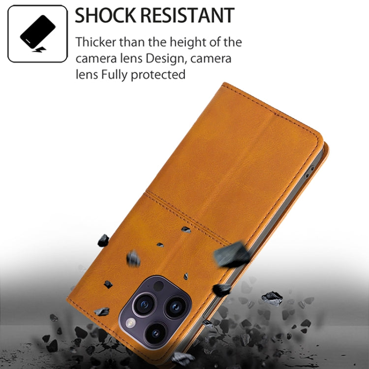 For Motorola Edge 5G 2024 Cow Texture Magnetic Leather Phone Case(Light Brown) by buy2fix