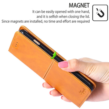 For Motorola Edge 5G 2024 Cow Texture Magnetic Leather Phone Case(Light Brown) by buy2fix