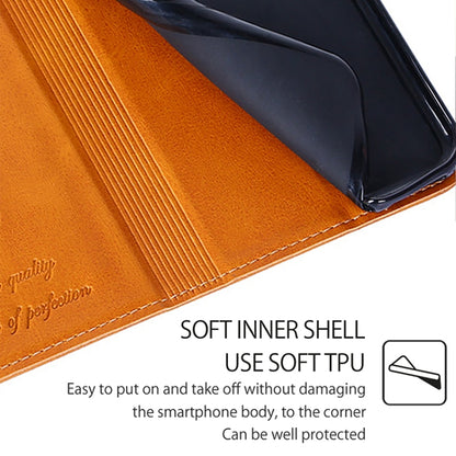 For Motorola Edge 5G 2024 Cow Texture Magnetic Leather Phone Case(Light Brown) by buy2fix