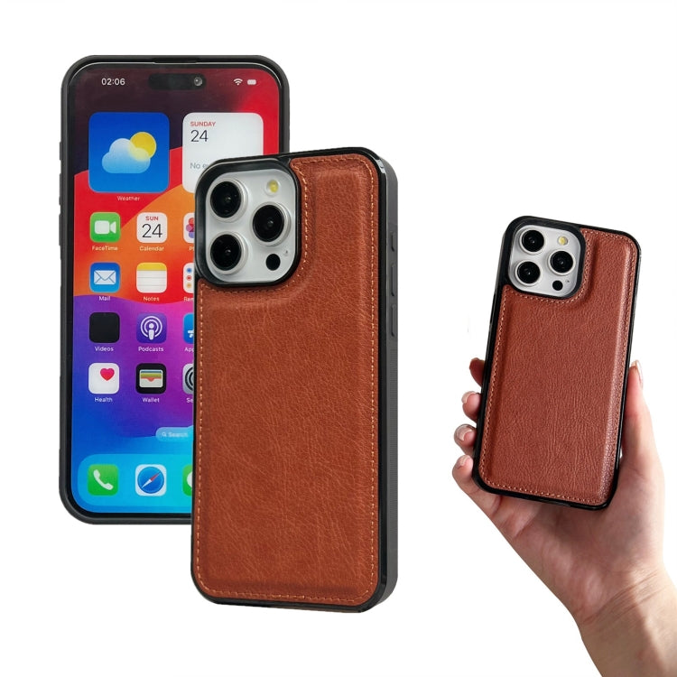For iPhone 15 Plus Multifunctional 7-Cards Wallet Leather Phone Case(Brown) - iPhone 15 Plus Cases by buy2fix | Online Shopping UK | buy2fix