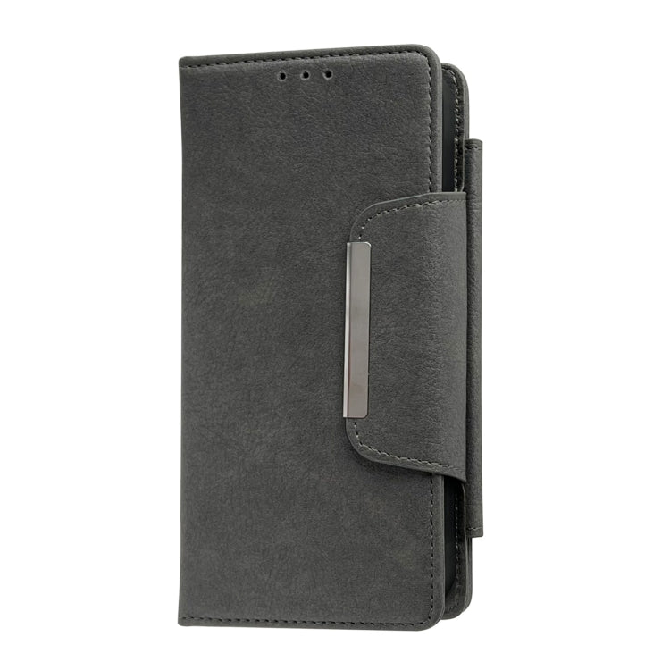 For iPhone 13 Multifunctional 7-Cards Wallet Leather Phone Case(Grey) - iPhone 13 Cases by buy2fix | Online Shopping UK | buy2fix