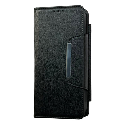 For iPhone 16 Plus Multifunctional 7-Cards Wallet Leather Phone Case(Black) - iPhone 16 Plus Cases by buy2fix | Online Shopping UK | buy2fix