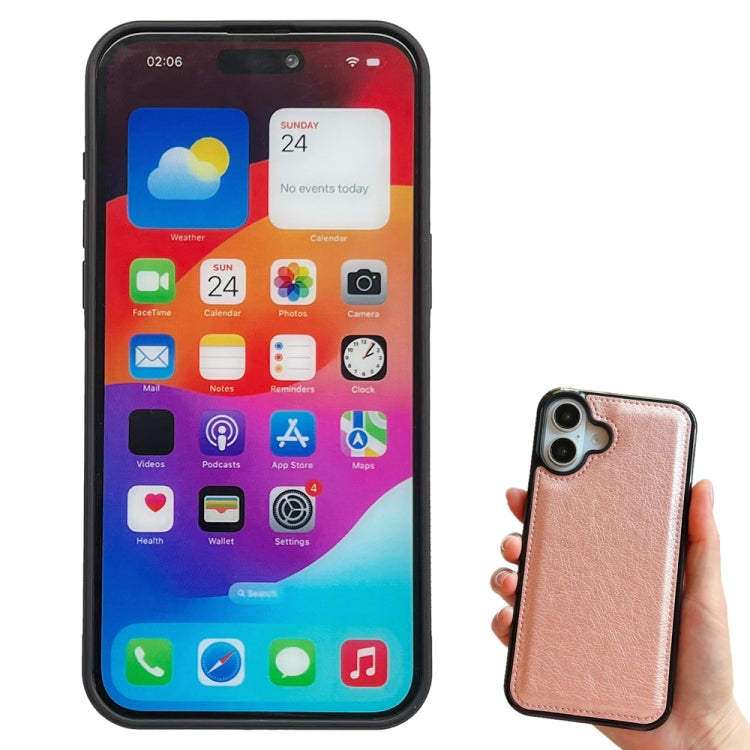For iPhone 16 Plus Multifunctional 7-Cards Wallet Leather Phone Case(Rose Gold) - iPhone 16 Plus Cases by buy2fix | Online Shopping UK | buy2fix