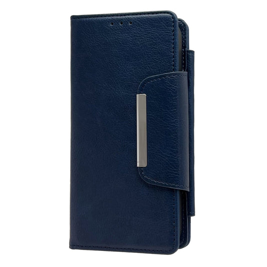 For iPhone 16 Plus Multifunctional 7-Cards Wallet Leather Phone Case(Royal Blue) - iPhone 16 Plus Cases by buy2fix | Online Shopping UK | buy2fix