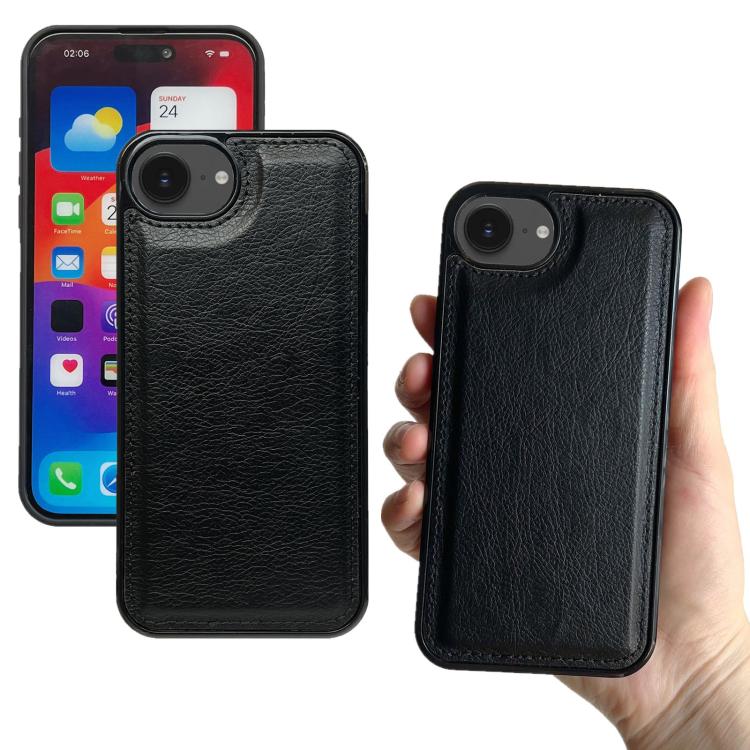 For iPhone 16e Multifunctional 7-Cards Wallet Leather Phone Case(Black) - iPhone 16e Cases by buy2fix | Online Shopping UK | buy2fix