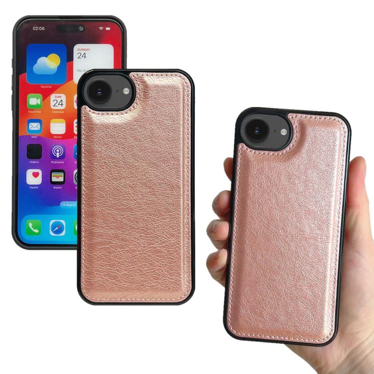 For iPhone 16e Multifunctional 7-Cards Wallet Leather Phone Case(Rose Gold) - iPhone 16e Cases by buy2fix | Online Shopping UK | buy2fix