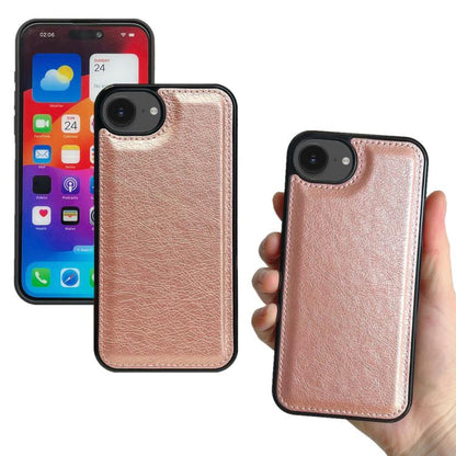 For iPhone 16e Multifunctional 7-Cards Wallet Leather Phone Case(Rose Gold) - iPhone 16e Cases by buy2fix | Online Shopping UK | buy2fix