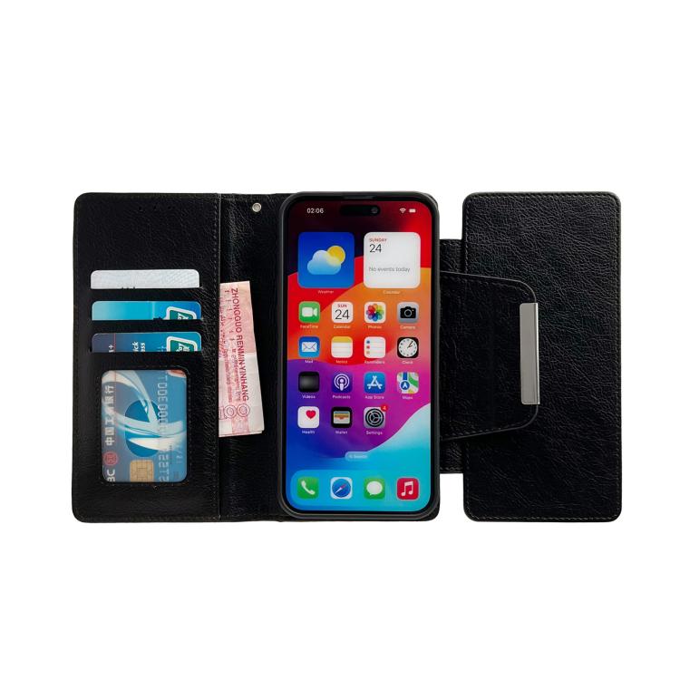 For iPhone Air Multifunctional 7-Cards Wallet Leather Phone Case(Black) - iPhone Air Cases by buy2fix | Online Shopping UK | buy2fix