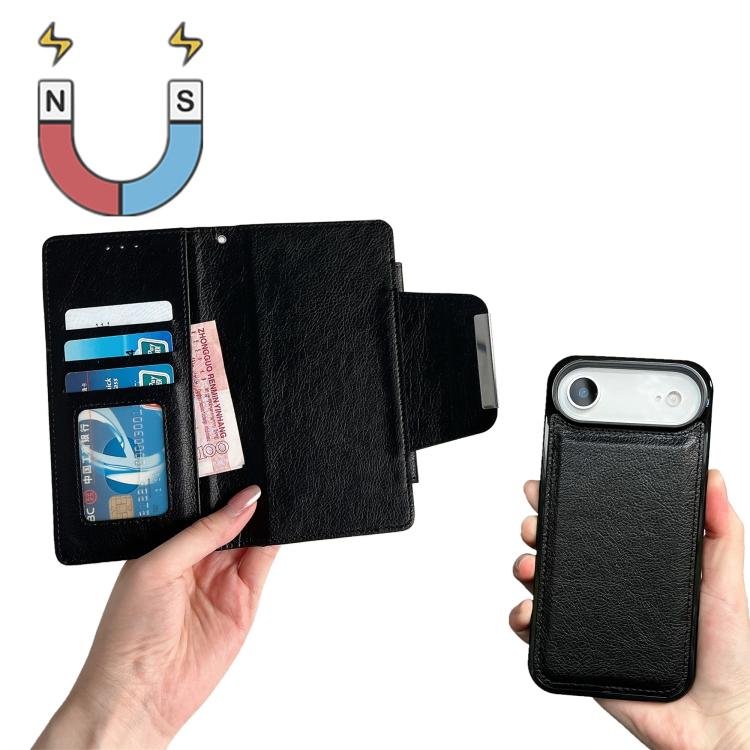 For iPhone Air Multifunctional 7-Cards Wallet Leather Phone Case(Black) - iPhone Air Cases by buy2fix | Online Shopping UK | buy2fix