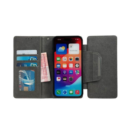 For iPhone Air Multifunctional 7-Cards Wallet Leather Phone Case(Grey) - iPhone Air Cases by buy2fix | Online Shopping UK | buy2fix