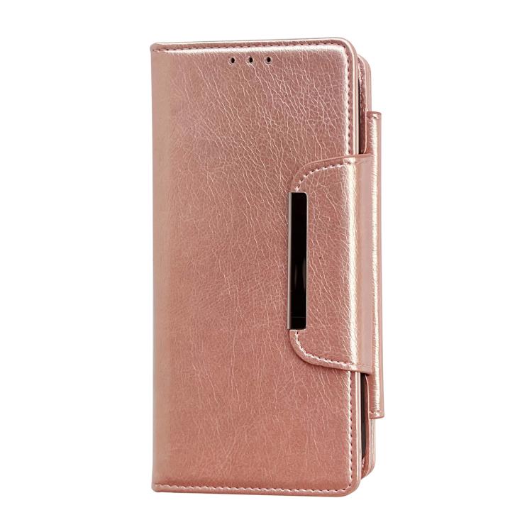 For iPhone Air Multifunctional 7-Cards Wallet Leather Phone Case(Rose Gold) - iPhone Air Cases by buy2fix | Online Shopping UK | buy2fix