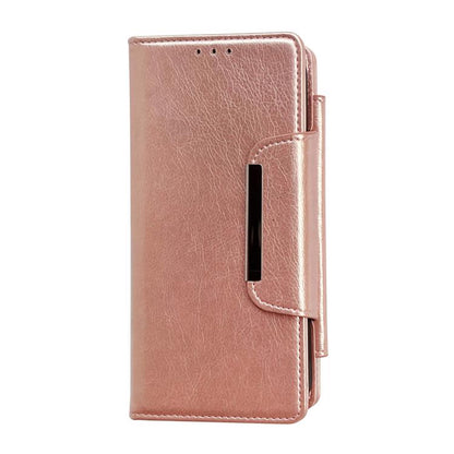 For iPhone Air Multifunctional 7-Cards Wallet Leather Phone Case(Rose Gold) - iPhone Air Cases by buy2fix | Online Shopping UK | buy2fix