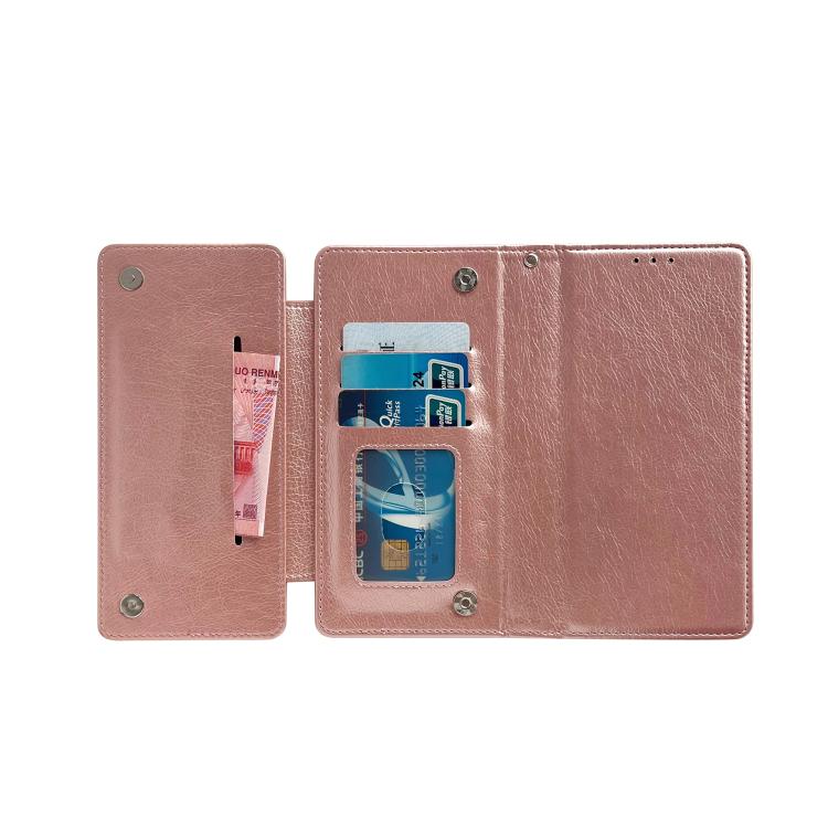 For iPhone Air Multifunctional 7-Cards Wallet Leather Phone Case(Rose Gold) - iPhone Air Cases by buy2fix | Online Shopping UK | buy2fix