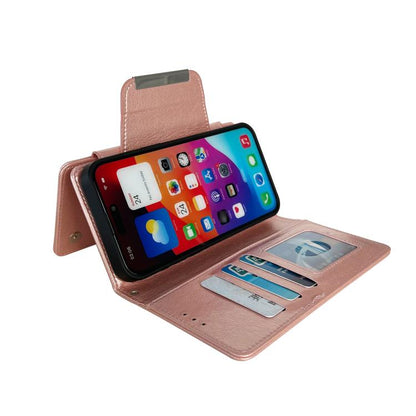 For iPhone Air Multifunctional 7-Cards Wallet Leather Phone Case(Rose Gold) - iPhone Air Cases by buy2fix | Online Shopping UK | buy2fix