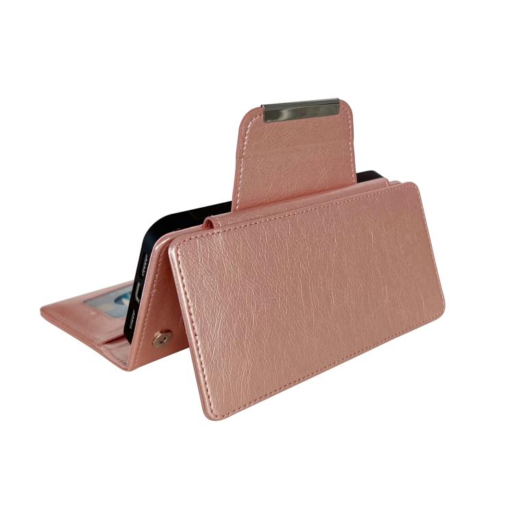 For iPhone Air Multifunctional 7-Cards Wallet Leather Phone Case(Rose Gold) - iPhone Air Cases by buy2fix | Online Shopping UK | buy2fix