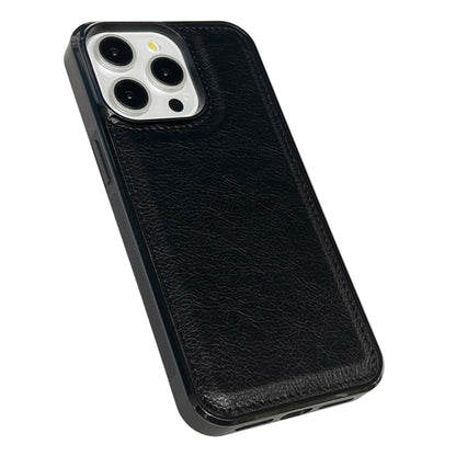 For iPhone 16 Pro Max Cowhide Texture Back Cover Phone Case(Black) by buy2fix