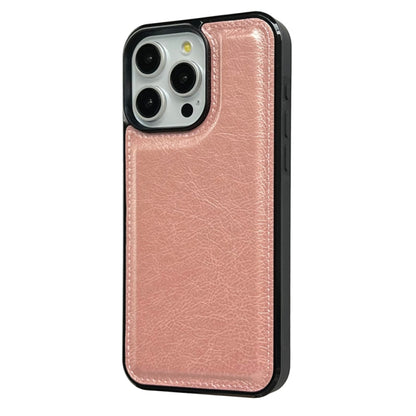For iPhone 16 Pro Cowhide Texture Back Cover Phone Case(Rose Gold) - iPhone 16 Pro Cases by buy2fix | Online Shopping UK | buy2fix