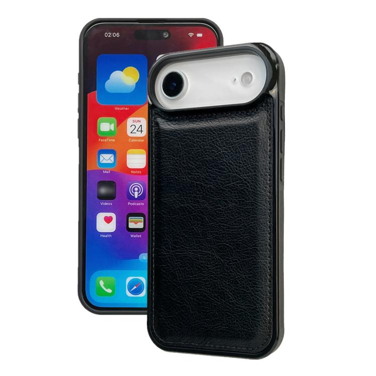 For iPhone Air Cowhide Texture Back Cover Phone Case(Black) - iPhone Air Cases by buy2fix | Online Shopping UK | buy2fix