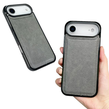 For iPhone Air Cowhide Texture Back Cover Phone Case(Grey) - iPhone Air Cases by buy2fix | Online Shopping UK | buy2fix