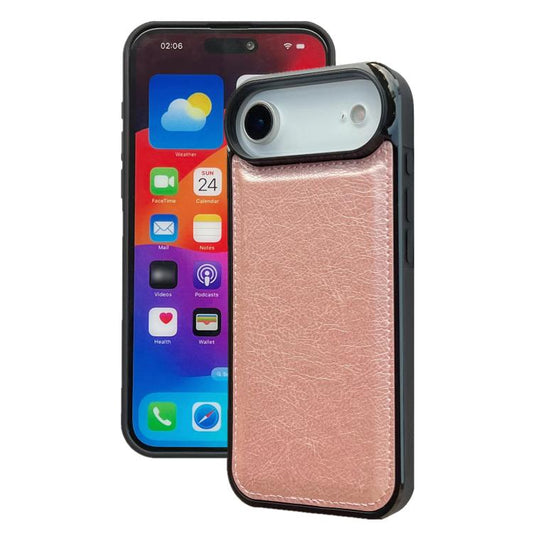 For iPhone Air Cowhide Texture Back Cover Phone Case(Rose Gold) - iPhone Air Cases by buy2fix | Online Shopping UK | buy2fix