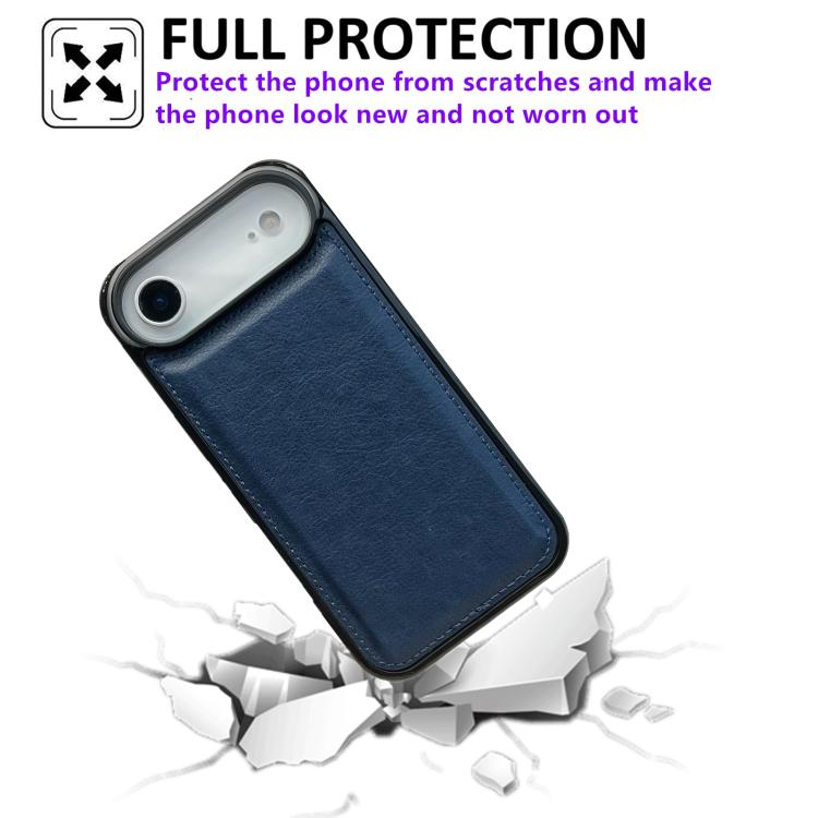 For iPhone Air Cowhide Texture Back Cover Phone Case(Royal Blue) - iPhone Air Cases by buy2fix | Online Shopping UK | buy2fix