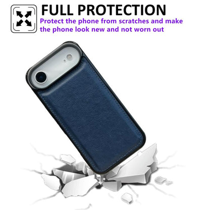 For iPhone Air Cowhide Texture Back Cover Phone Case(Royal Blue) - iPhone Air Cases by buy2fix | Online Shopping UK | buy2fix