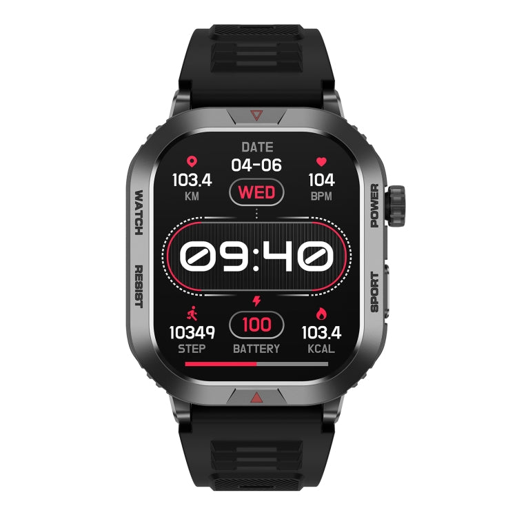 ZW66 2.01 inch BT5.1 Fitness Wellness Smart Watch, Support Bluetooth Call / Sleep / Blood Oxygen / Heart Rate / Blood Pressure Health Monitor(Black) by buy2fix