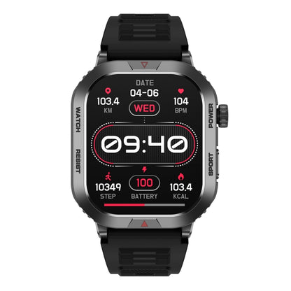 ZW66 2.01 inch BT5.1 Fitness Wellness Smart Watch, Support Bluetooth Call / Sleep / Blood Oxygen / Heart Rate / Blood Pressure Health Monitor(Black) by buy2fix