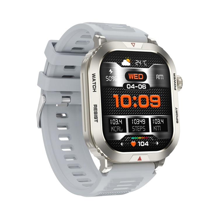 ZW66 2.01 inch BT5.1 Fitness Wellness Smart Watch, Support Bluetooth Call / Sleep / Blood Oxygen / Heart Rate / Blood Pressure Health Monitor(Silver) by buy2fix