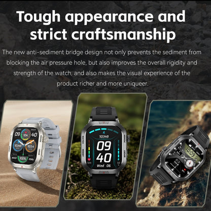 ZW66 2.01 inch BT5.1 Fitness Wellness Smart Watch, Support Bluetooth Call / Sleep / Blood Oxygen / Heart Rate / Blood Pressure Health Monitor(Silver) by buy2fix