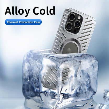 For iPhone 13 Pro Max Cooling MagSafe Magnetic Metal Phone Case(Silver) - iPhone 13 Pro Max Cases by buy2fix | Online Shopping UK | buy2fix