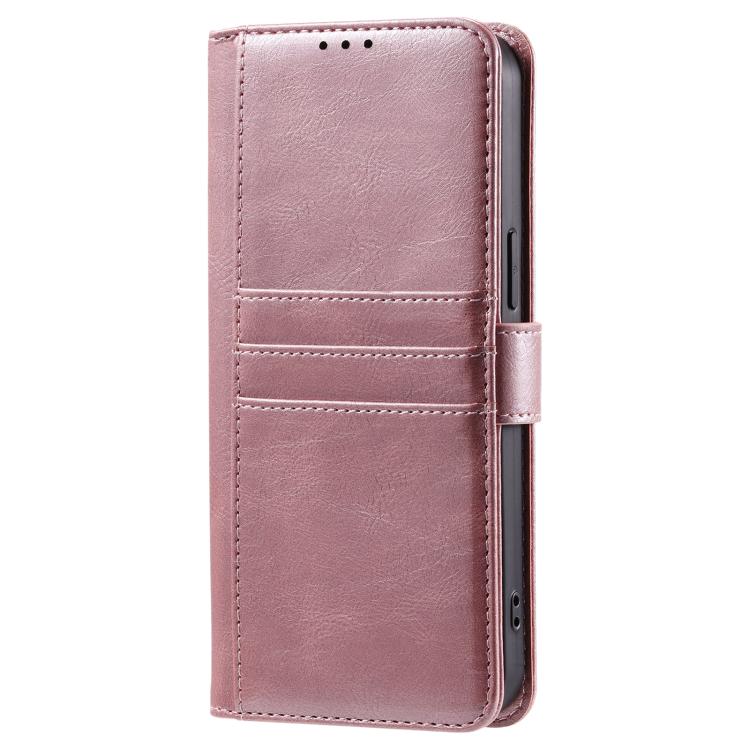 For iPhone 16e Simple 6-Card Wallet Leather Phone Case(Rose Gold) - iPhone 16e Cases by buy2fix | Online Shopping UK | buy2fix