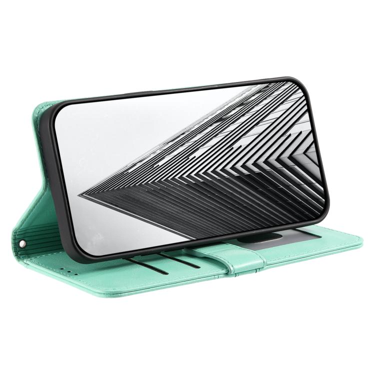 For iPhone 16e Simple 6-Card Wallet Leather Phone Case(Green) - iPhone 16e Cases by buy2fix | Online Shopping UK | buy2fix