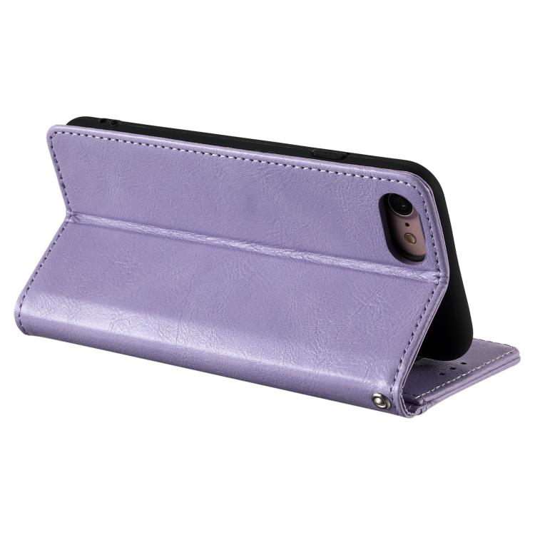 For iPhone 16e Simple 6-Card Wallet Leather Phone Case(Purple) - iPhone 16e Cases by buy2fix | Online Shopping UK | buy2fix