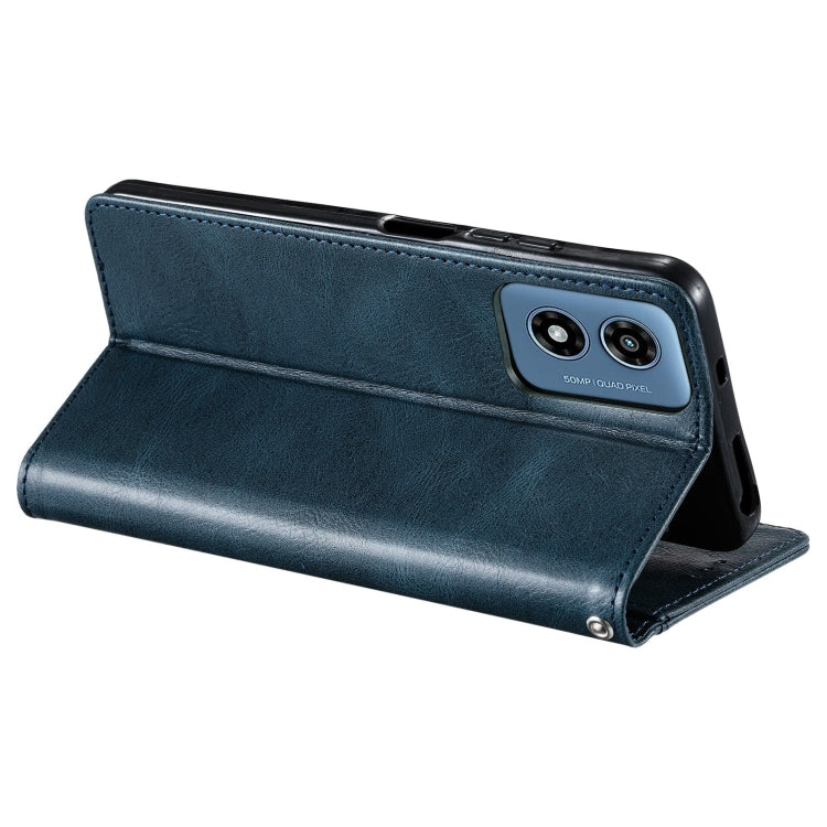 For Motorola Moto G Play 2024 Simple 6-Card Wallet Leather Phone Case(Navy Blue) by buy2fix