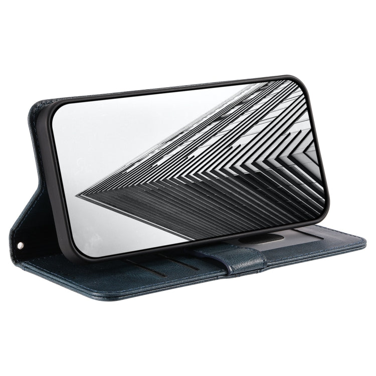 For Motorola Moto G Play 2024 Simple 6-Card Wallet Leather Phone Case(Navy Blue) by buy2fix