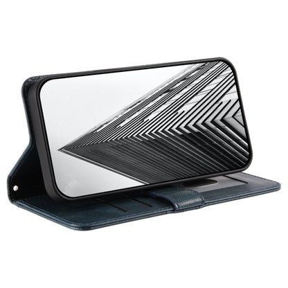 For Motorola Moto G Play 2024 Simple 6-Card Wallet Leather Phone Case(Navy Blue) by buy2fix