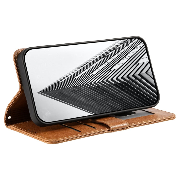 For Motorola Moto G Play 2024 Simple 6-Card Wallet Leather Phone Case(Brown) by buy2fix