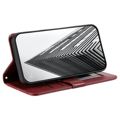 For Motorola Moto G Play 2024 Simple 6-Card Wallet Leather Phone Case(Wine Red) by buy2fix