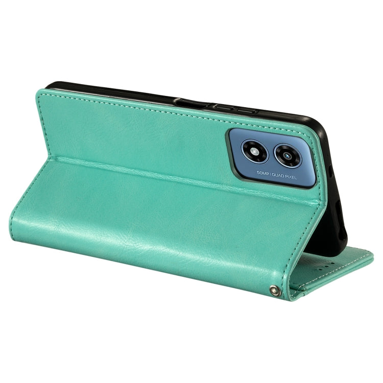 For Motorola Moto G Play 2024 Simple 6-Card Wallet Leather Phone Case(Green) by buy2fix