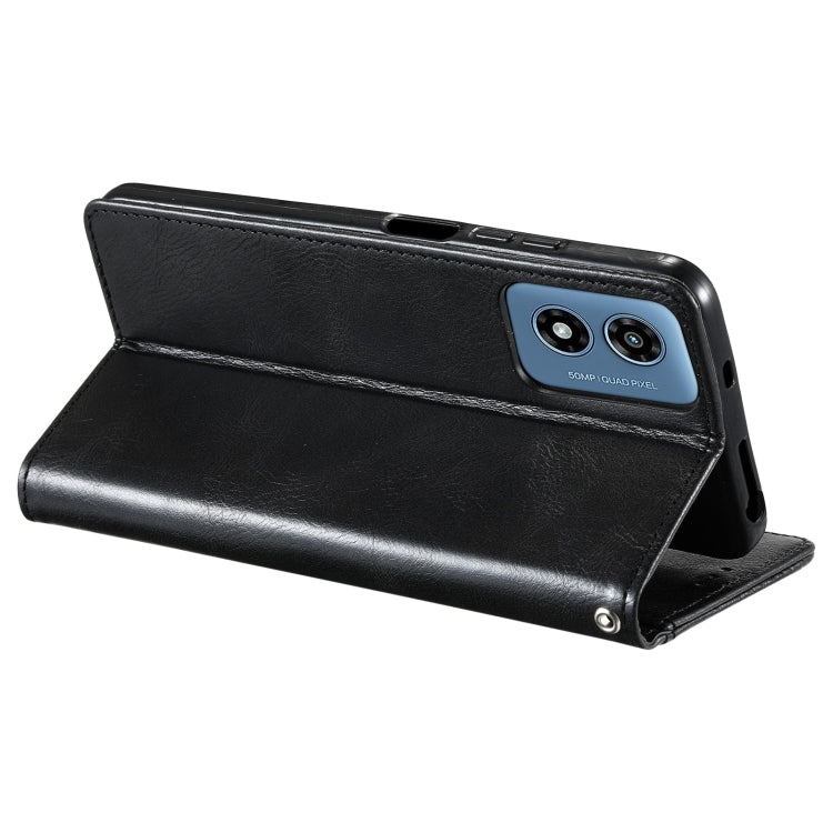 For Motorola Moto G Play 2024 Simple 6-Card Wallet Leather Phone Case(Black) by buy2fix