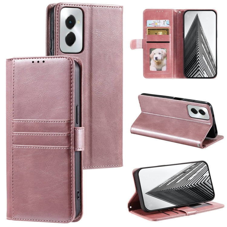 For Motorola Moto G Power 2024 Simple 6-Card Wallet Leather Phone Case(Rose Gold) by buy2fix
