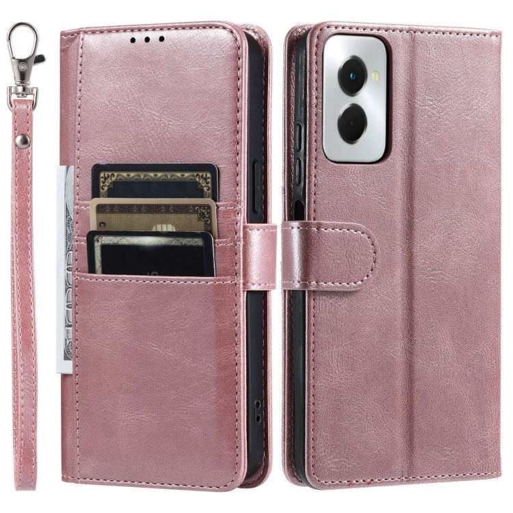 For Motorola Moto G Power 2024 Simple 6-Card Wallet Leather Phone Case(Rose Gold) by buy2fix
