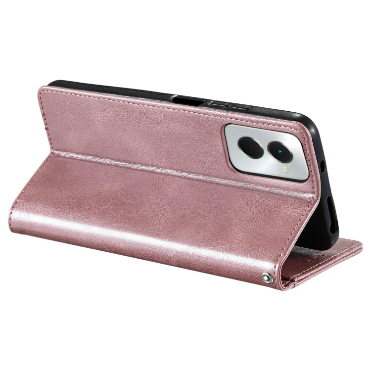 For Motorola Moto G Power 2024 Simple 6-Card Wallet Leather Phone Case(Rose Gold) by buy2fix