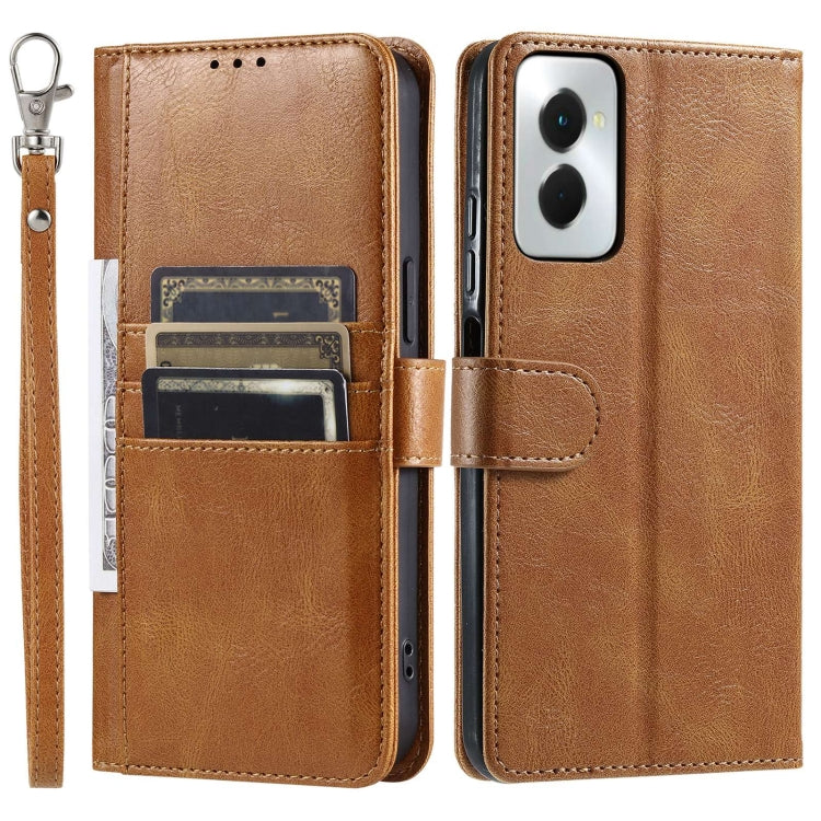 For Motorola Moto G Power 2024 Simple 6-Card Wallet Leather Phone Case(Brown) by buy2fix