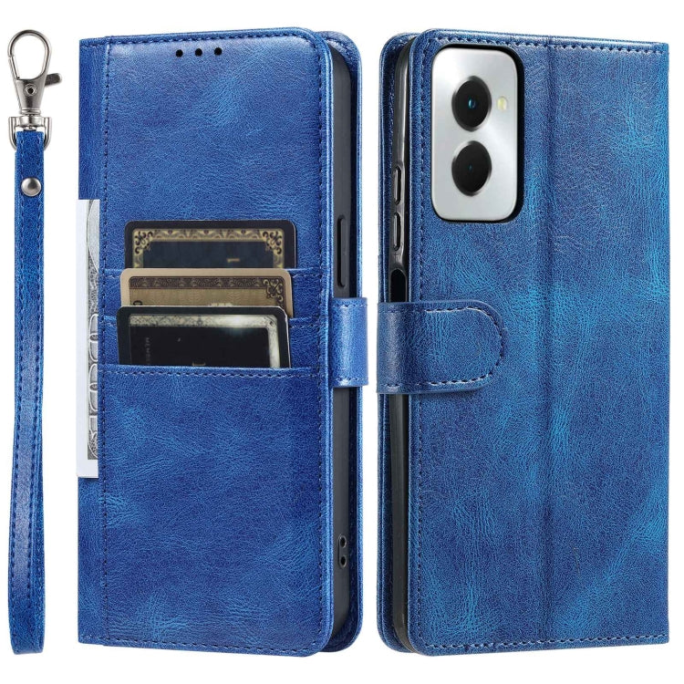 For Motorola Moto G Power 2024 Simple 6-Card Wallet Leather Phone Case(Blue) by buy2fix